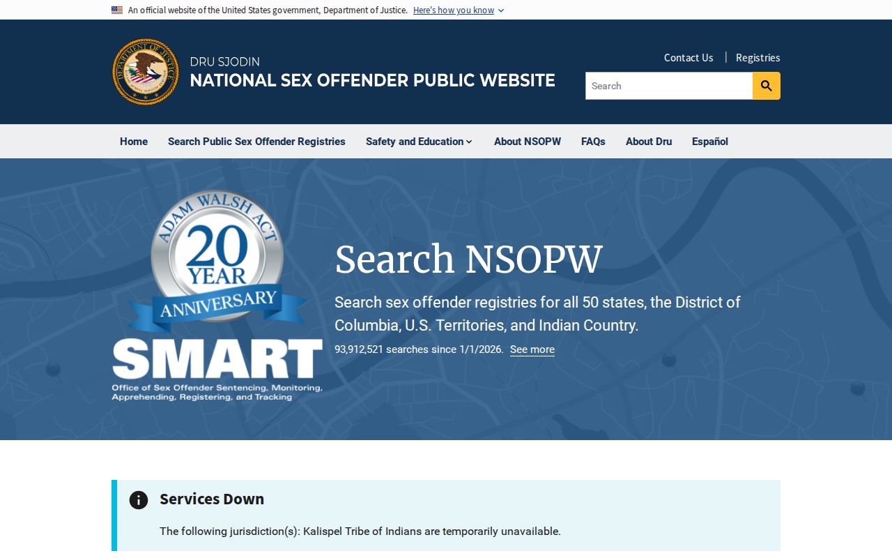 Collingsworth County sex offender records searched through NSOPW